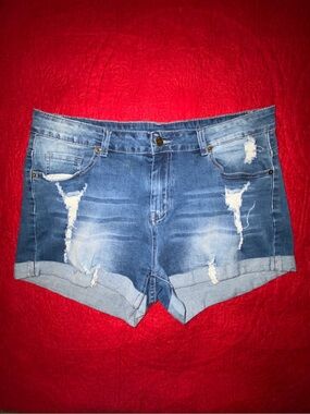 3.5 inch Jean shorts w/ cuff size 12 like new